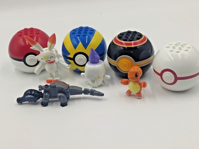 Klemmbausteine  Mega Construx Pokemon Pokeball Litwick Glumanda Hopplo