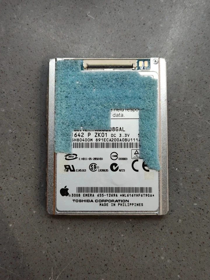 Replacement Hard Drive HDD MK3008GAL for Apple iPod Video 5th 5.5G Gen 30gb - Image 2 of 4