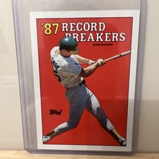 1988 Topps Baseball Error Card Mark McGwire 87 Record Breakers #3-Triangle
