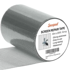 Grey Window Screen Repair Tape 4IN x 20FT240IN Screen Repair Kit for Windows ...