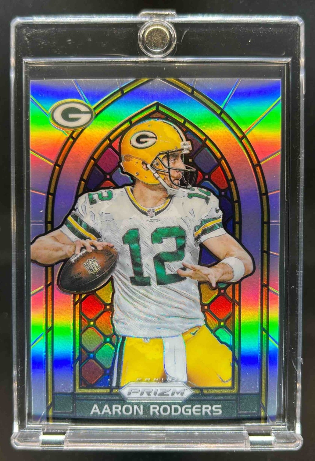 2017 Prizm Aaron Rodgers Stained Glass SP #2 Packers
