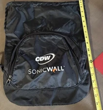 Vertex Sonicwall Black Drawstring Bag Book bag 