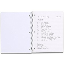 MEAD SPIRAL NOTEBOOK 1 SUBJECT WIDE RULED 70 SHEETS 10-1/2" X 8" 05510AY7 BLUE