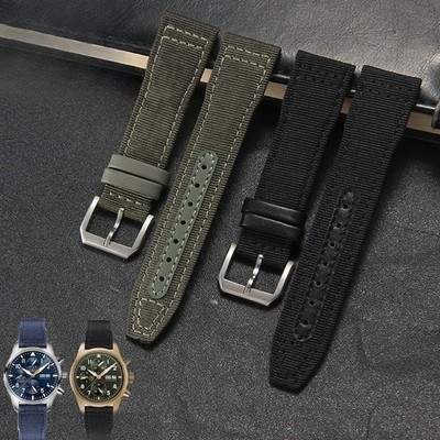High End Nylon Genuine Leather Watch Strap Mens Sport Band 20 21 22mm with Tools