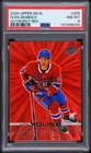 Ivan Demidov 2025 Upper Deck #205 Outburst Red Young Guns RC /25 PSA 8