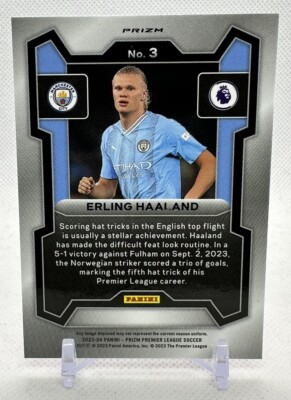 Erling Haaland 2023-24 Panini Prizm Premier League #3 Pink Mosaic