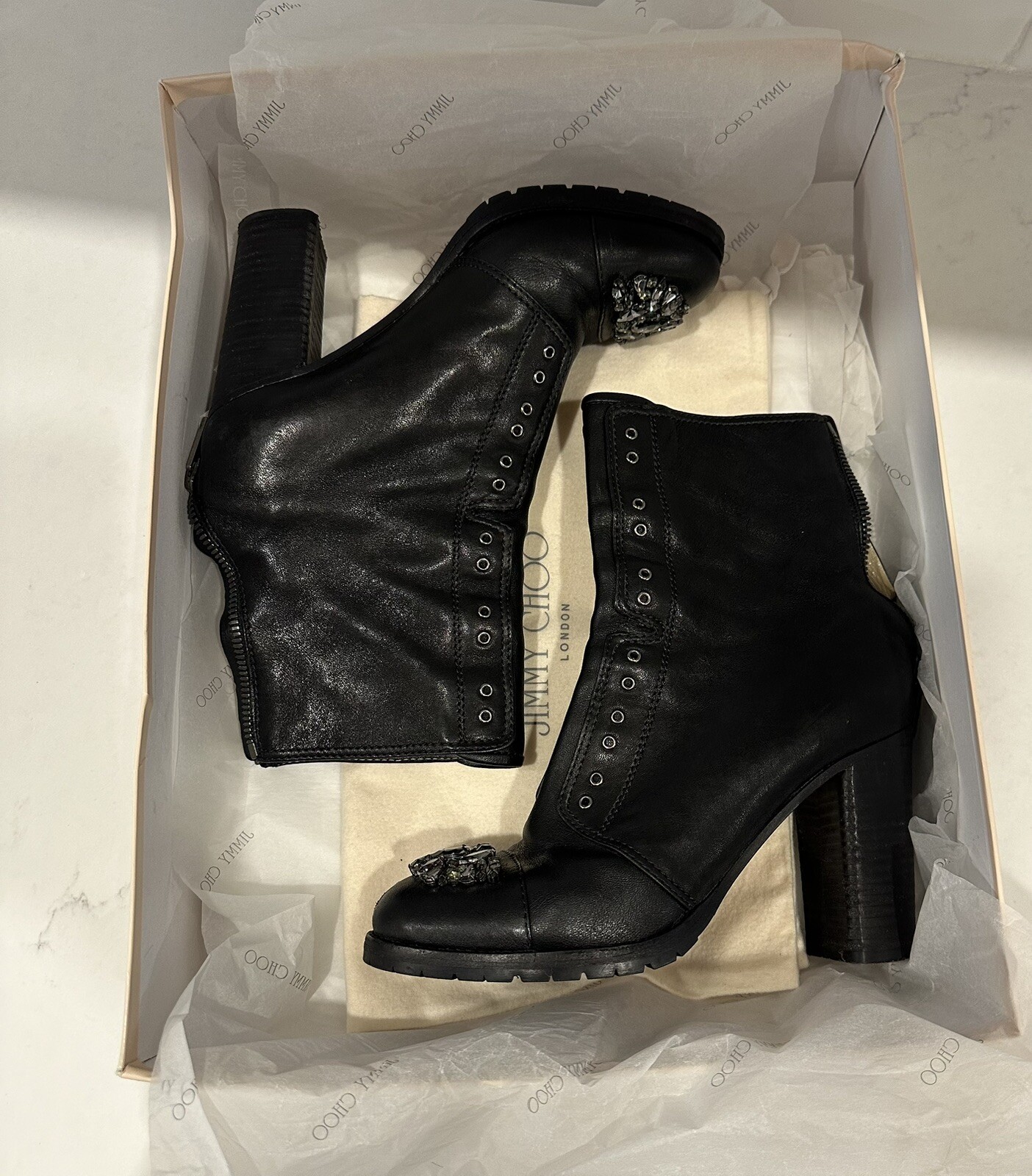Authentic Soft Leather jimmy Choo Boots 39/9 US Running Big image 4