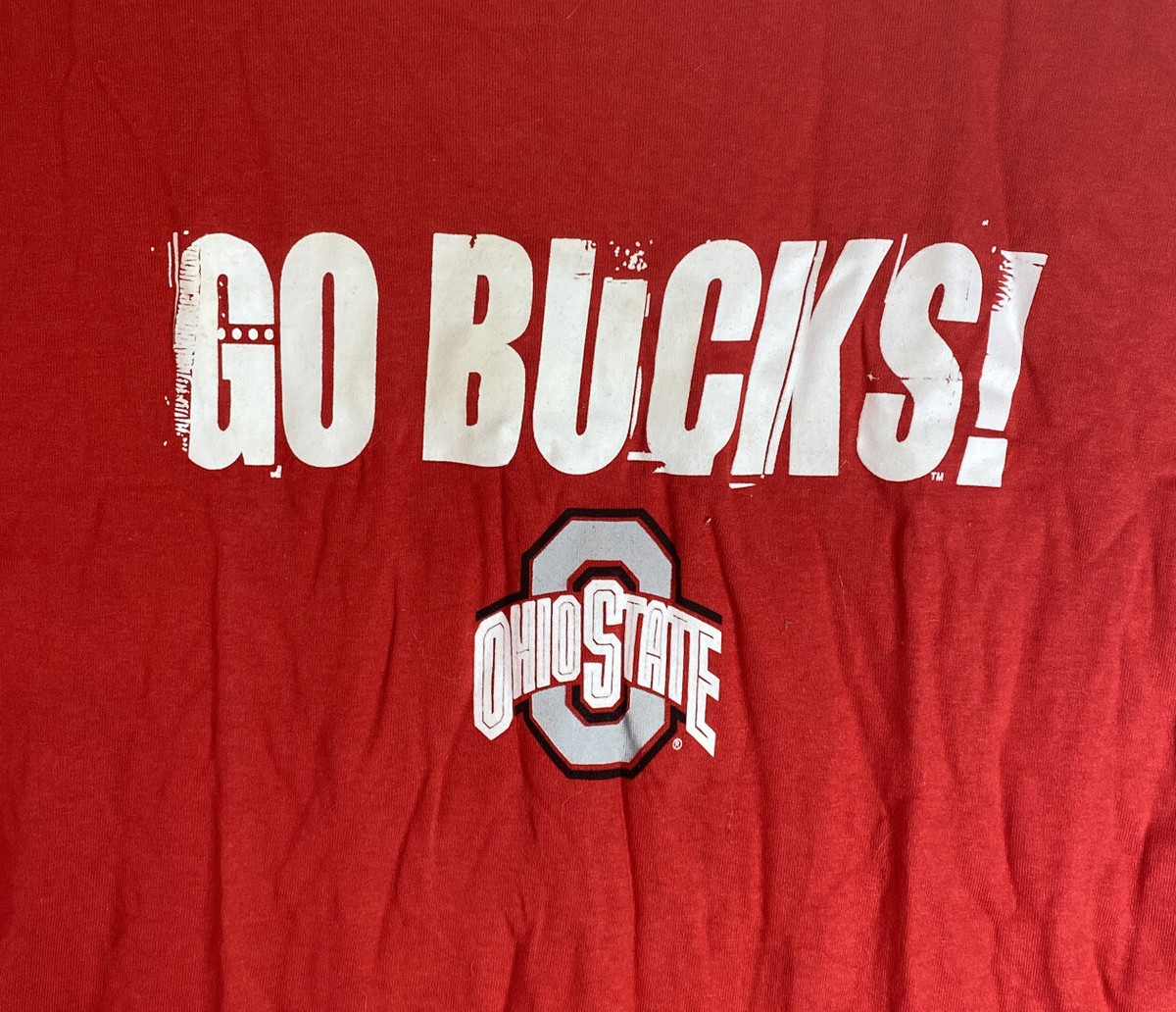 Ohio State Go Bucks XL T Shirt Buckeye T-Shirt Sports Red OSU