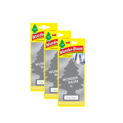 3x Original WUNDERBAUM City Style Autoduft Dufterfrischer 1er Pack