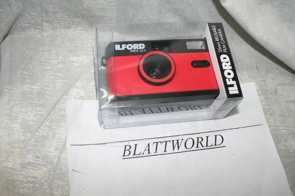 CÂMERA DE FILME REUTILIZÁVEL ILFORD SPRITE-II 35mm NOVA disponível em vermelho azul verde preto - Imagem 4 de 4