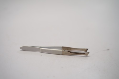 Vintage Vidal Sassoon Tweezers Made in West Germany White Handle Slanted Tip