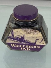 Waterman Patrician Purple 2 oz Tilt Ink Bottle Made in USA (m143)