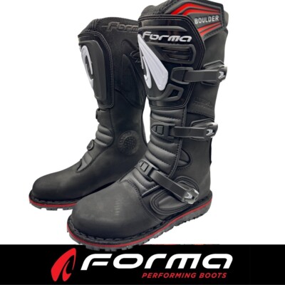 2024 Trials Boots Forma Boulder Classic Black - Super Comfy Trials Boots.