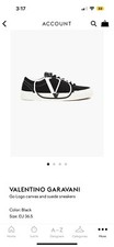 Authentic VALENTINO GARAVANI V Logo canvas and suede Womens sneakers size 36.5