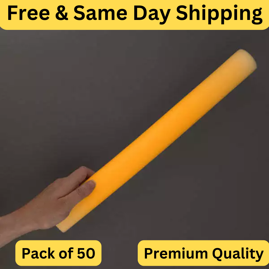 50 LED Batons Foam Stick - Light-Up Glow Stick for Parties, Events & Festivals