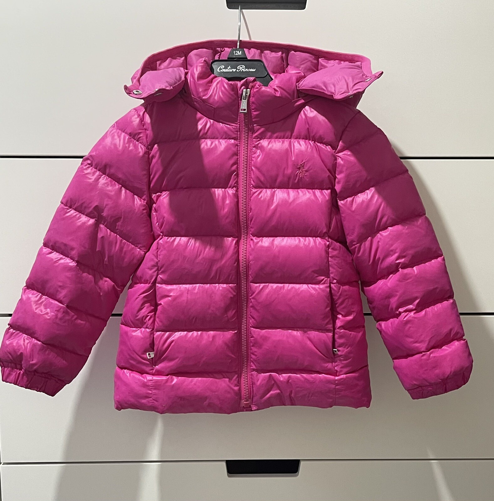 POLO RALPH LAUREN GIRL PINK WINTER DOWN PUFFER JACKET image 3