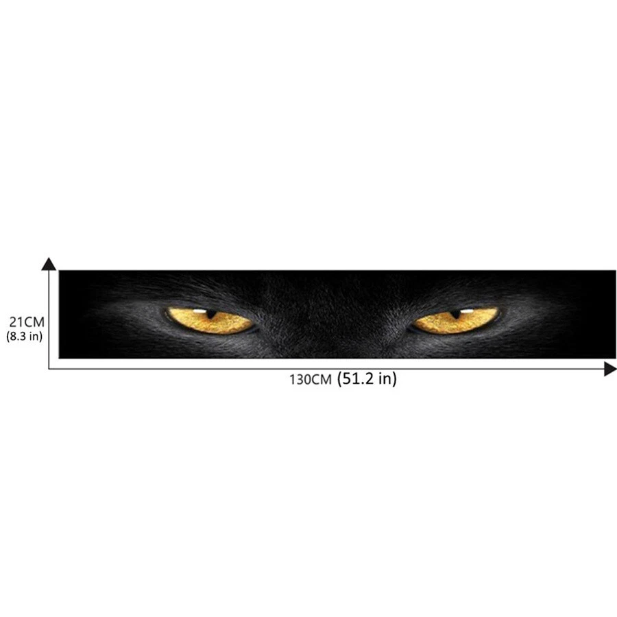 Decal Yellow Eye Leopard 3D DIY Styling Trim Sticker For Car Front Windshield Foto 2 de 4