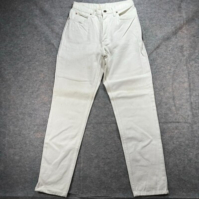 VTG Jordache Jeans Womens White Denim High Waisted