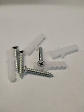 10 pk's  of  4 wall plugs and screws set