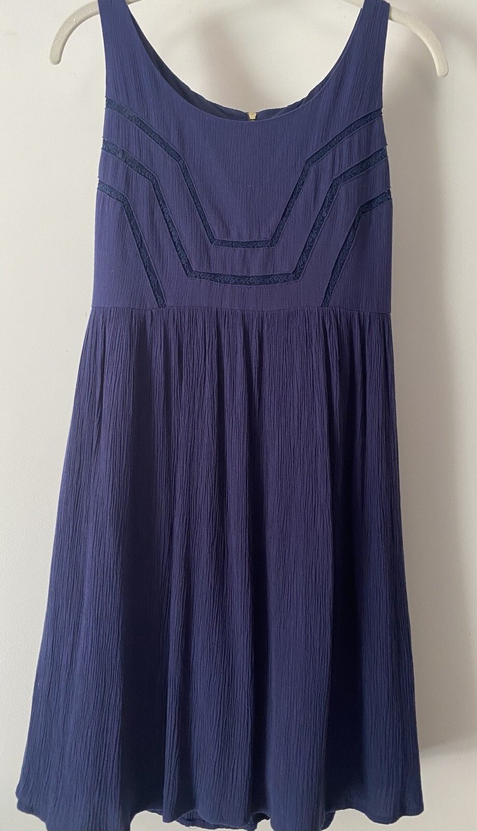 princess vera wang navy blue dress..lace accents..womens size 7