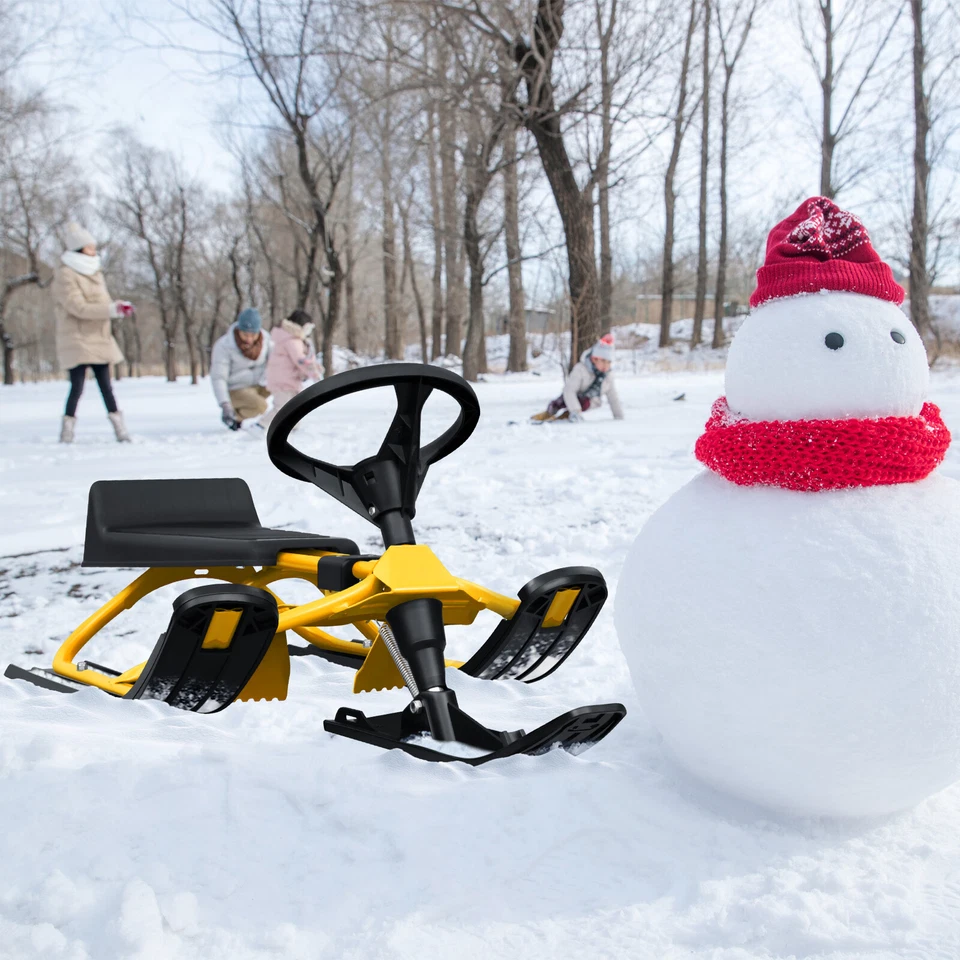 Lenkschlitten Kinderschlitten Rodel Zugseil Verschiedene Typen - Bild 3 von 4