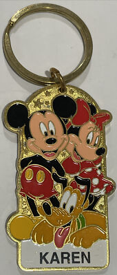 LOT OF 13 Disneyland Personalized Keychain Mickey Minnie Pluto for ''KAREN''