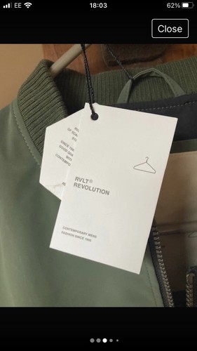 RVLT Revolution Style Jacket Color Army Size Medium - Picture 3 of 5