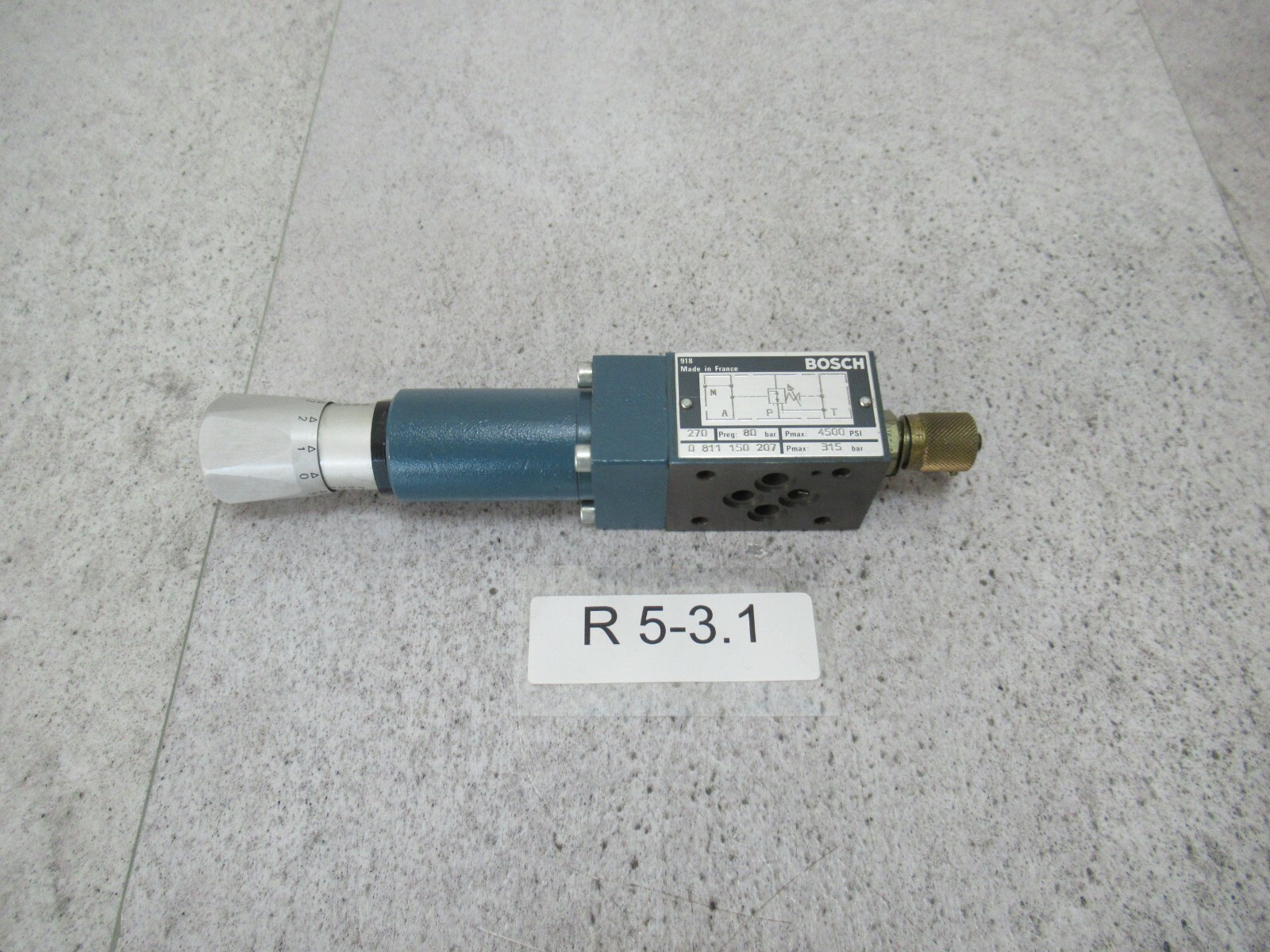 Bosch 0811150207 Hydraulic Pressure Relief Valve Unused