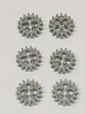 Lego  4019 Technic Technik 10 x Zahnrad 16 Zähne  hellgrau 6 Stk. Int. Shipp.