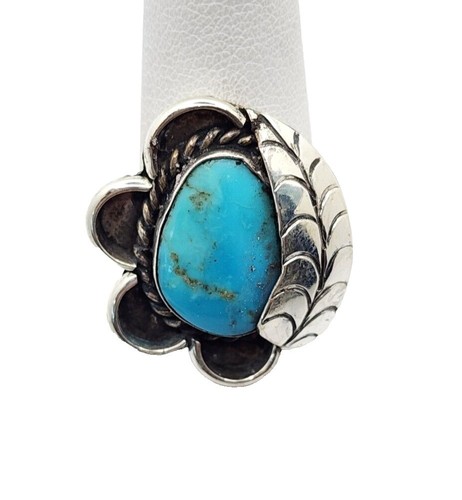 Edison Sandy Smith, Bracelet, Kingman Turquoise, Navajo Handmade