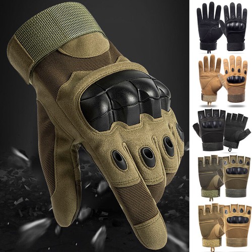 tácticos hombre dedos completos sin dedos guantes combate caza | eBay