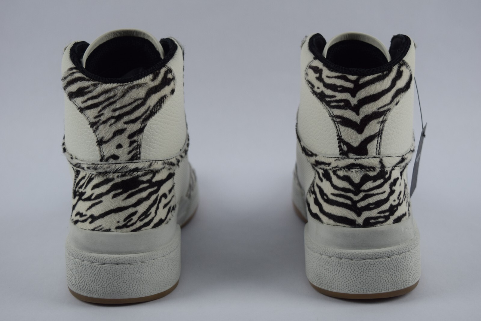 Sneakers uomo nuove con scatola YSL Saint Laurent SL24 Mid Top pony ziger pelle 40 5 bianche