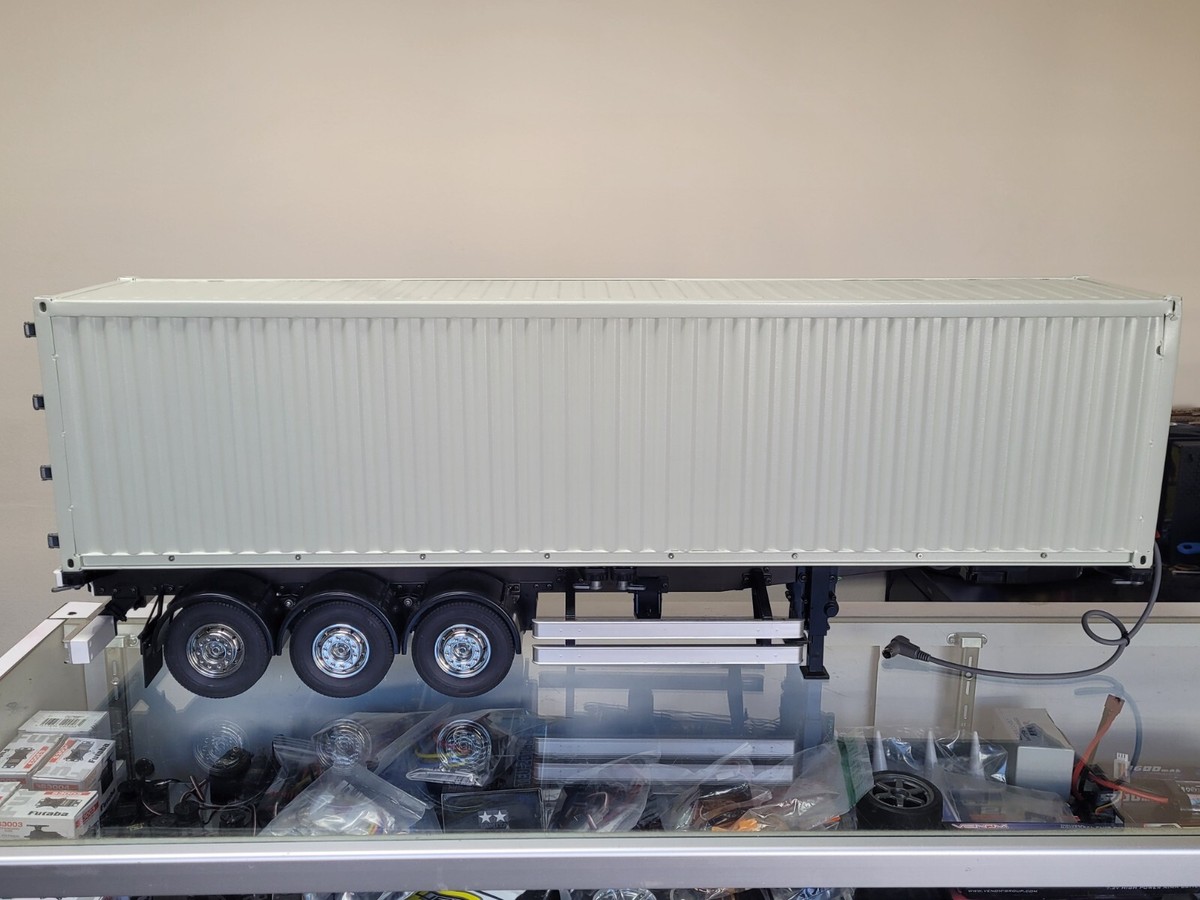 Tamiya Toy 1/14 40FT Box Container Semi Box Trailer + light kit +