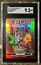 2021 Panini Prizm DP Moses Moody RC On Campus Case Hit Arkansas SGC 9.5 Mint+