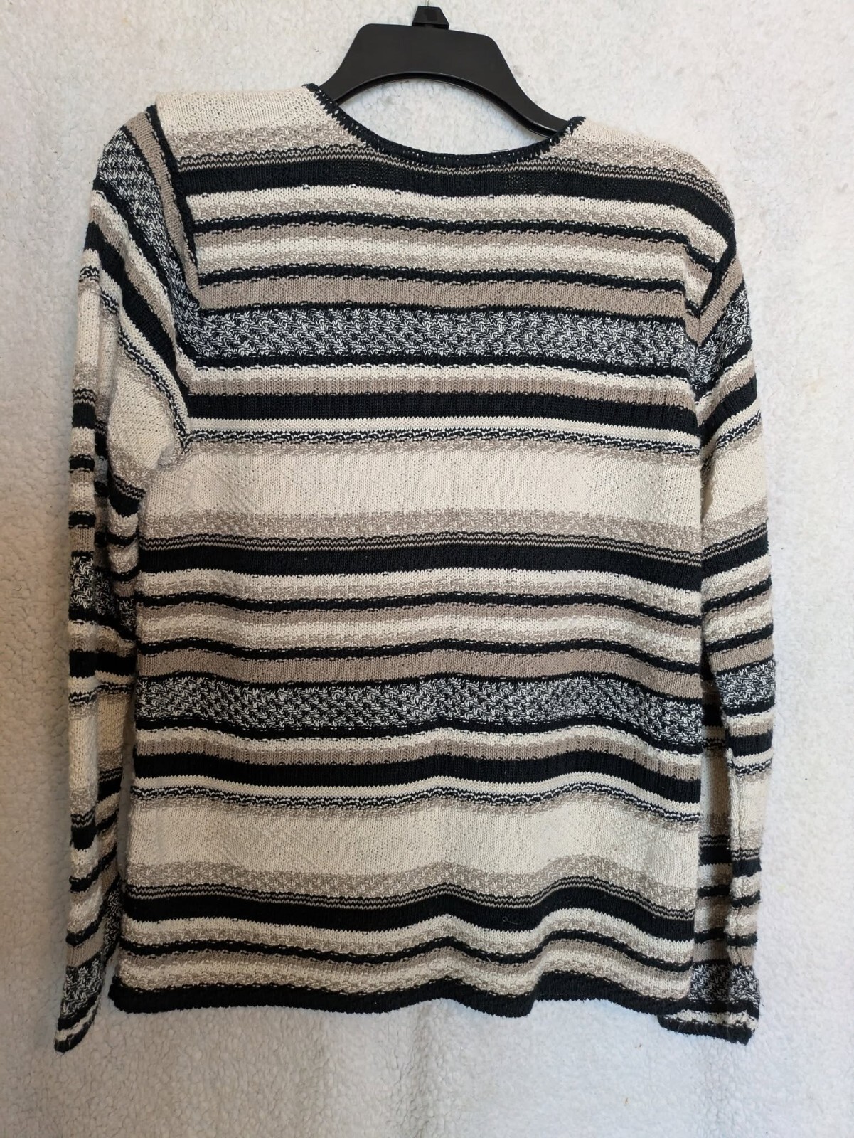 Classic Elements-Striped Button down Black/brown … - image 2