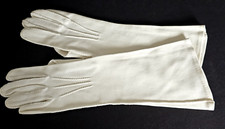 Grandoe Vintage Luxury Formal Evening Long White Gloves Made in Italy 12.5" L