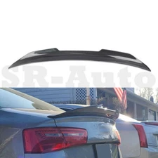 Real Carbon Fiber Rear Trunk Spoiler Wing Lip PSM Style for Audi A6 C7 2012-2016
