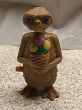 E.T. Extra-Terrestrial WORKING Wind-Up Action Figure Toy 1982 Flowers Vintage