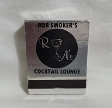 Vintage Bob Smoker's R/A's Cocktail Lounge PA Matchbook Cover Advertising