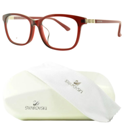NEW!! SWAROVSKI SW5233-D/V 066 Shiny Red Square Full Rim Womens Optical Frame