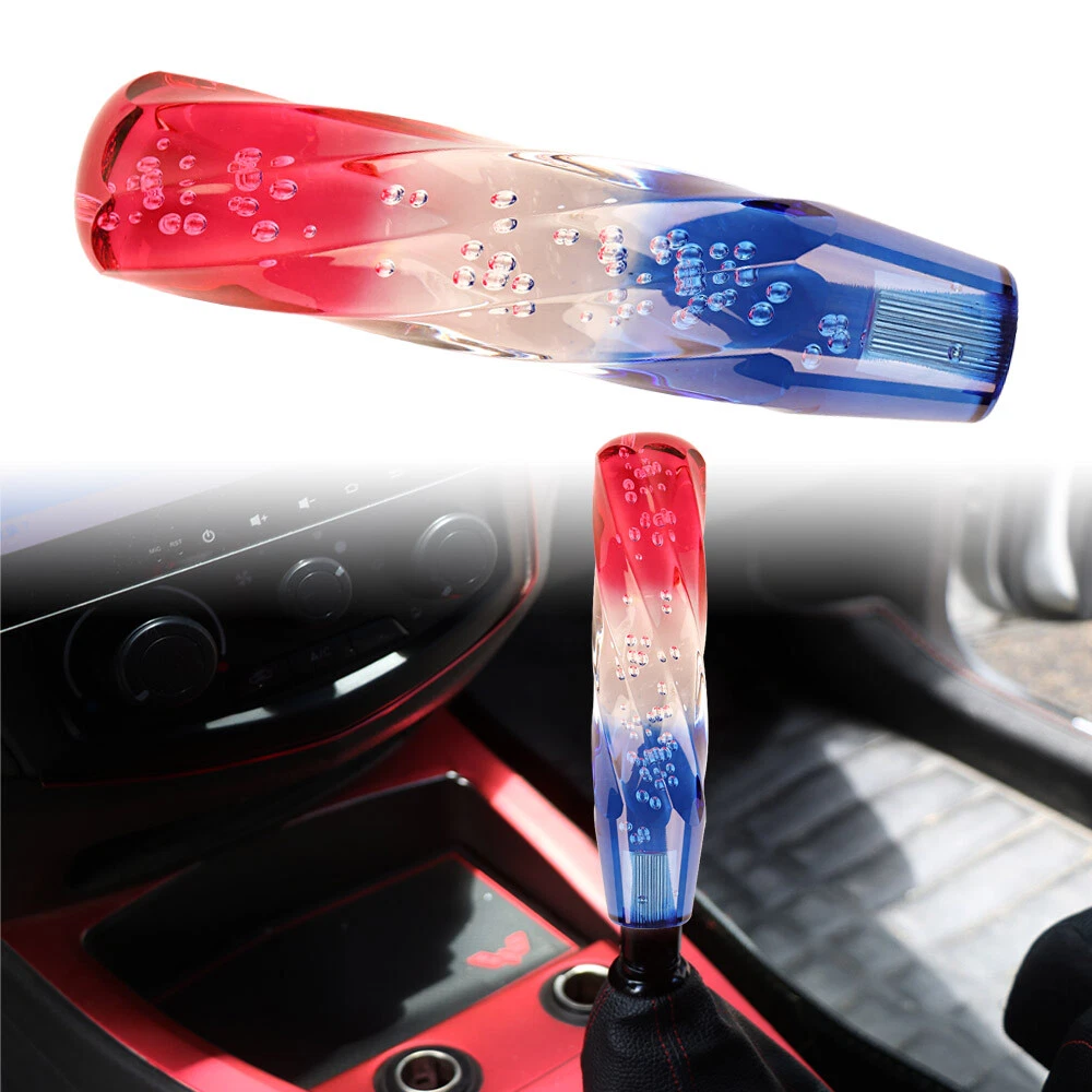 JDM Crystal Shift Knob Stick Transparent Rainbow Bubble Manual