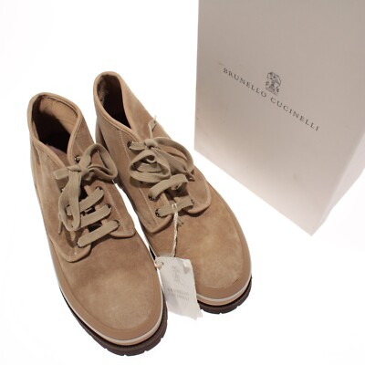 Brunello Cucinelli NWB Lace Up Ankle Boots Size 42 9 US Solid Beige Canvas Brunello Cucinelli NWB Casual Canvas Ankle Boots Size 42 9  main image 4