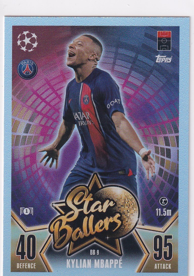 Topps Match Attax Champions League 23/24 BB 9 Kylian Mbappe Star