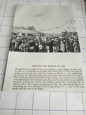 Around the world by air welcome crowd Mitchel Field Long Island N Y USA