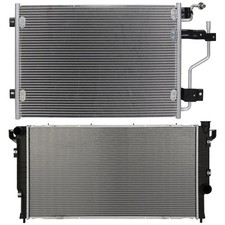 Aluminum Radiator Condenser Cooling Kit For 1994-1996 1997 Dodge Ram 3500 5.9l