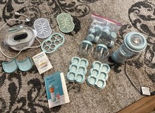 NutriBullet Baby Blender Turbo Steamer System Glass Jars Tray With Manuals