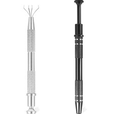 Piercing Zange, Kugelgreifer, Schmuckpinzette, 2 Stück, Edelstahl, Aluminium