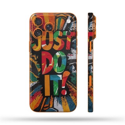 Phone Skin/Phone Wrap For iPhone, Samsung, Android Printed Leather Just do it