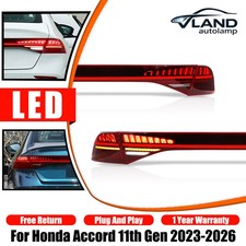 Pair VLAND RED LED Tail Lights For Honda Accord 2023-2026 W/Sequential Signals