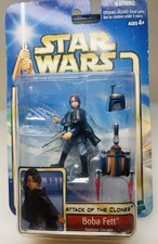 Star Wars Attack Of The Clones Boba Fett Kamino Escape Action Figure 2002 NEW